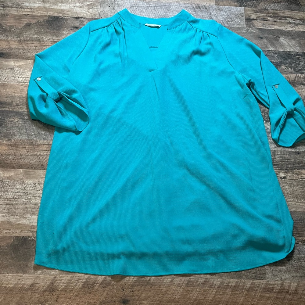 Teal Women’s Sheer Blouse